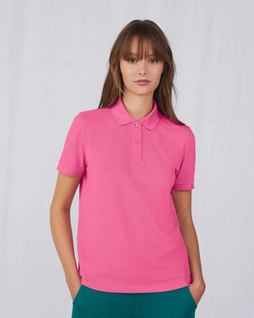 B&C MY ECO POLO 65/35 Damen mit kurzen Ärmeln Poloshirts personalisierbar