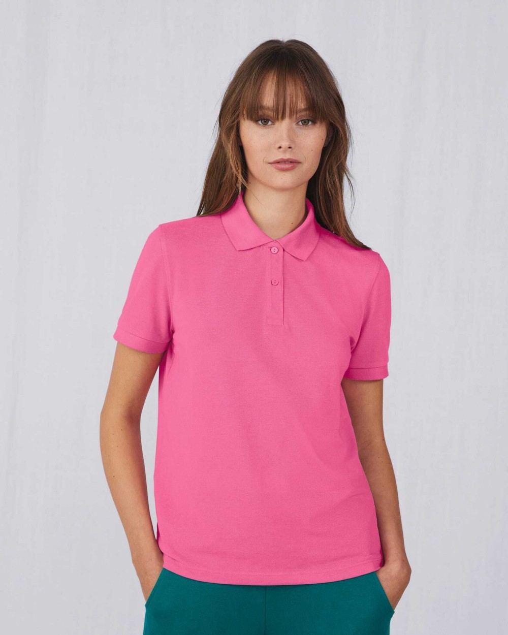 B&C MY ECO POLO 65/35 Damen mit kurzen Ärmeln Poloshirts personalisierbar