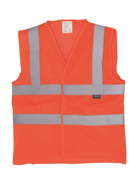 YOKO Gilet haute visibilité à maille ajourée recyclée /api/colors/bcc46eaa-83d1-4a48-b0d0-16099bdbf6fd personnalisable