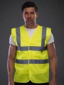 Gilets de sécurité à personnaliser YOKO Gilet haute visibilité à maille ajourée recyclée 