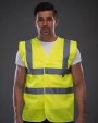 YOKO Hi-Vis recycled Open Mesh Waistcoat Warnwesten personalisierbar