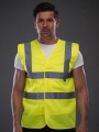 Gilets de sécurité à personnaliser YOKO Gilet haute visibilité à maille ajourée recyclée 