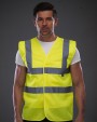 Fluo vestjes YOKO Signalisatie top koel open gaas 2 banden en bretels vest gerecycleerd voor bedrukking &amp; borduring