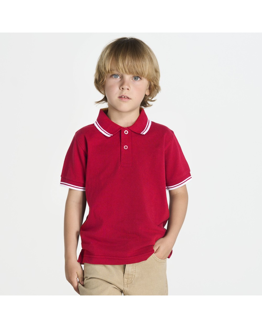 JHK CONTRASTED KID POLO Poloshirts personalisierbar