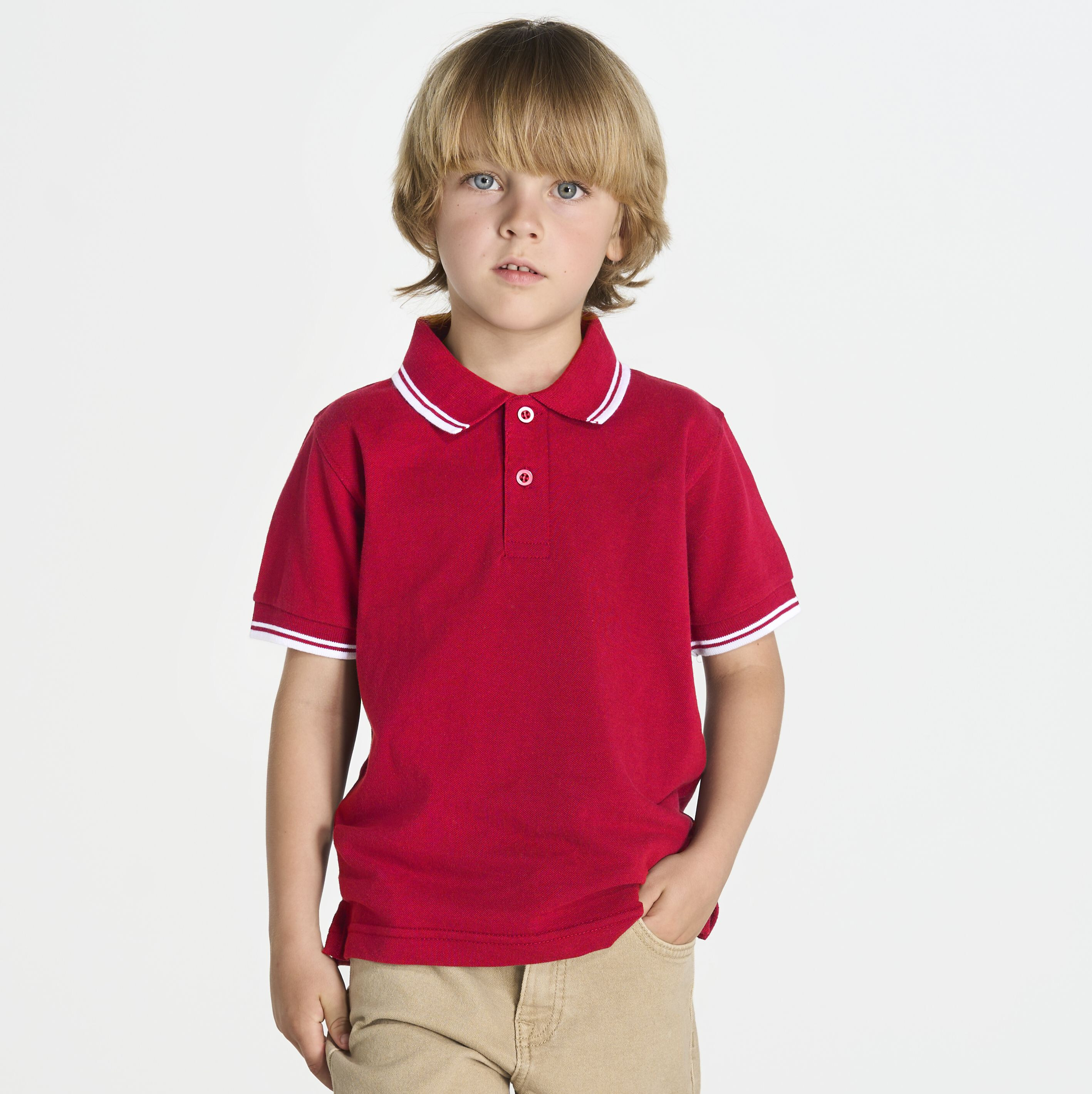 Polos personnalisable JHK CONTRASTED KID POLO
