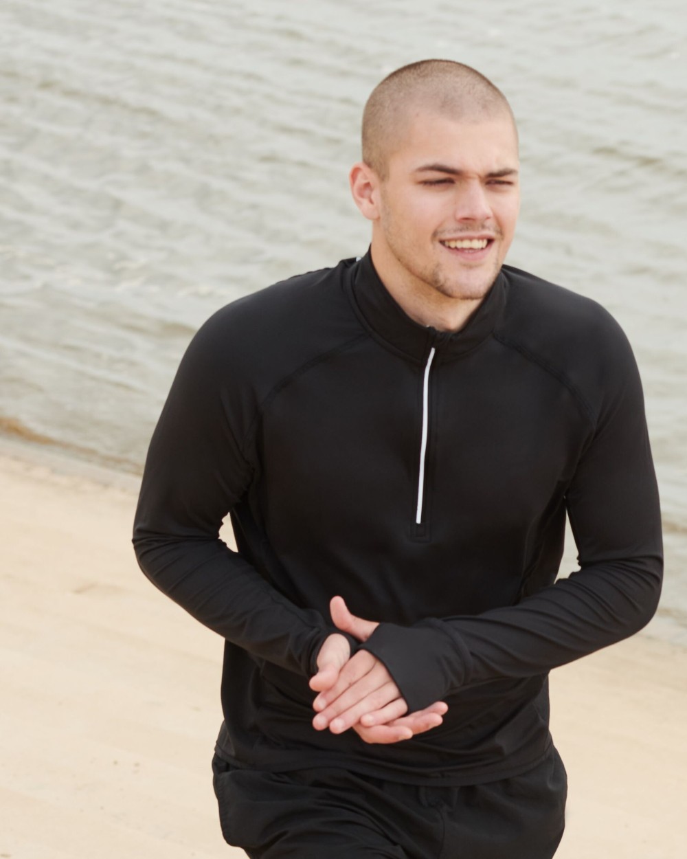 T-shirts TOMBO LONG SLEEVED 1/4 ZIP TOP voor bedrukking &amp; borduring