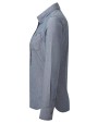 Hemden PREMIER Women`s Organic Chambray Fairtrade Long Sleeve Shirt voor bedrukking &amp; borduring