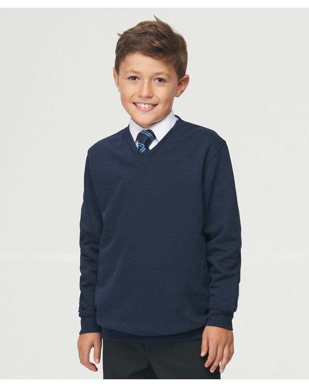 Pulls personnalisable AWDIS Sweat-shirt à col en V pour enfants Academy