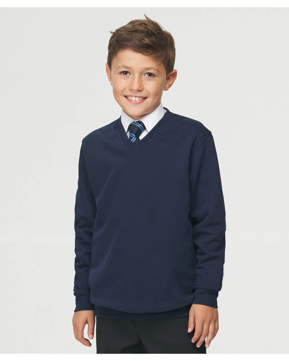 AWDIS Kids Academy v-neck sweatshirt Pullovers personalisierbar