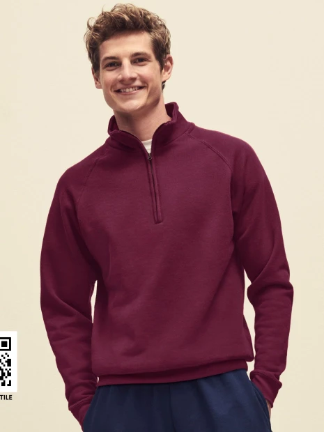 Sweat-shirts à personnaliser FOL CLASSIC ZIP NECK SWEAT 