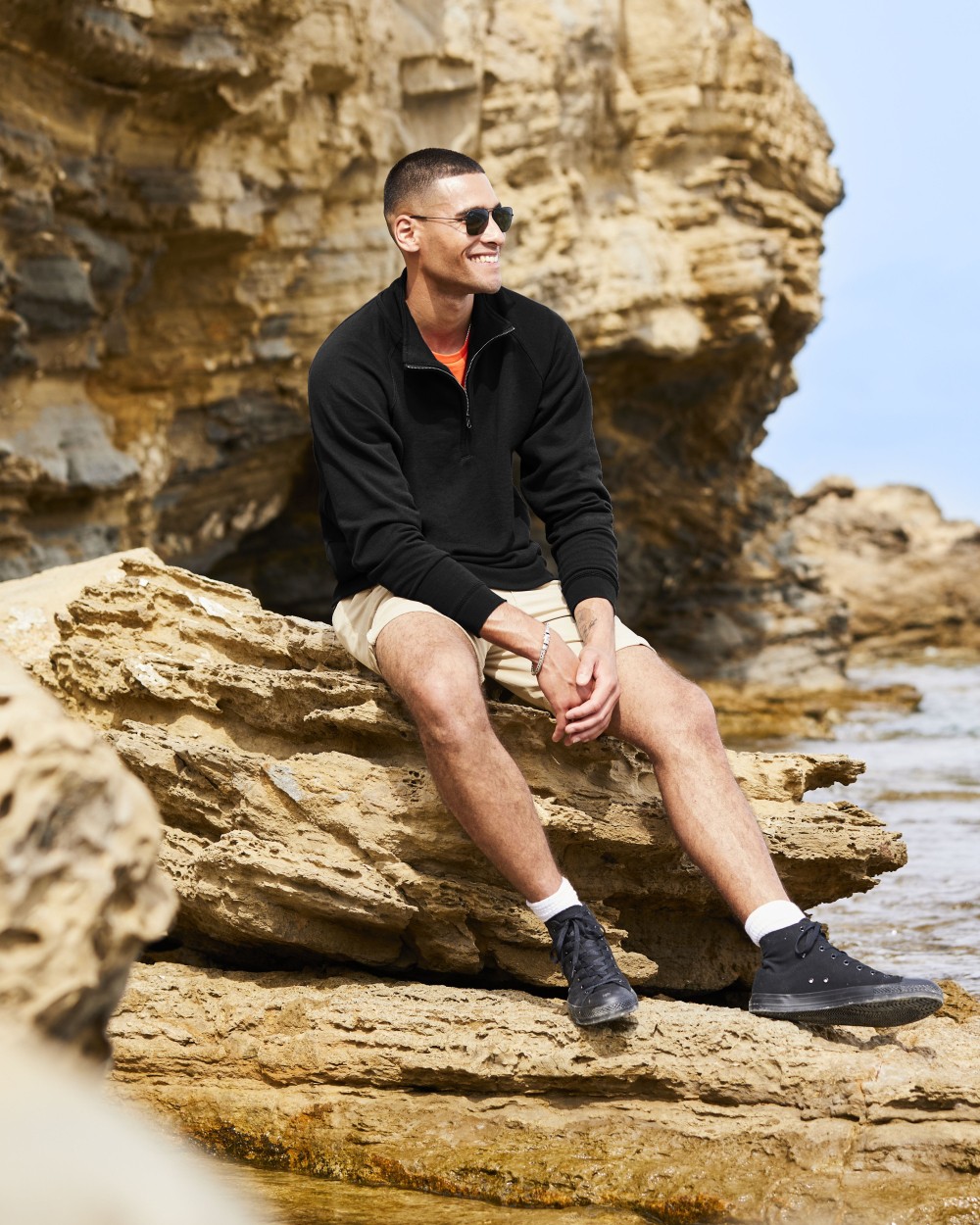 Sweaters & hoodies FOL CLASSIC ZIP NECK SWEAT voor bedrukking &amp; borduring