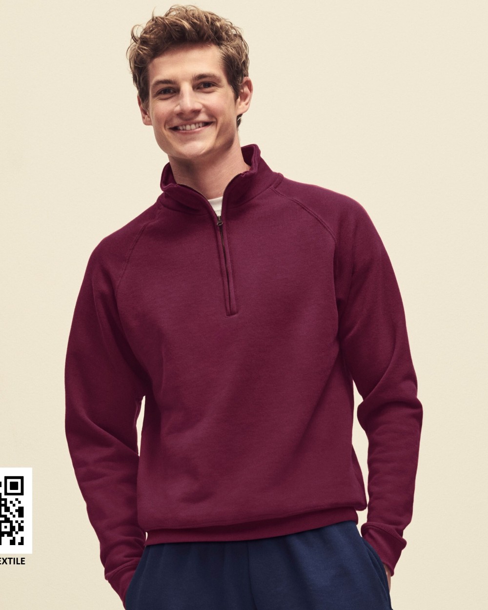 Sweaters & hoodies FOL CLASSIC ZIP NECK SWEAT voor bedrukking &amp; borduring