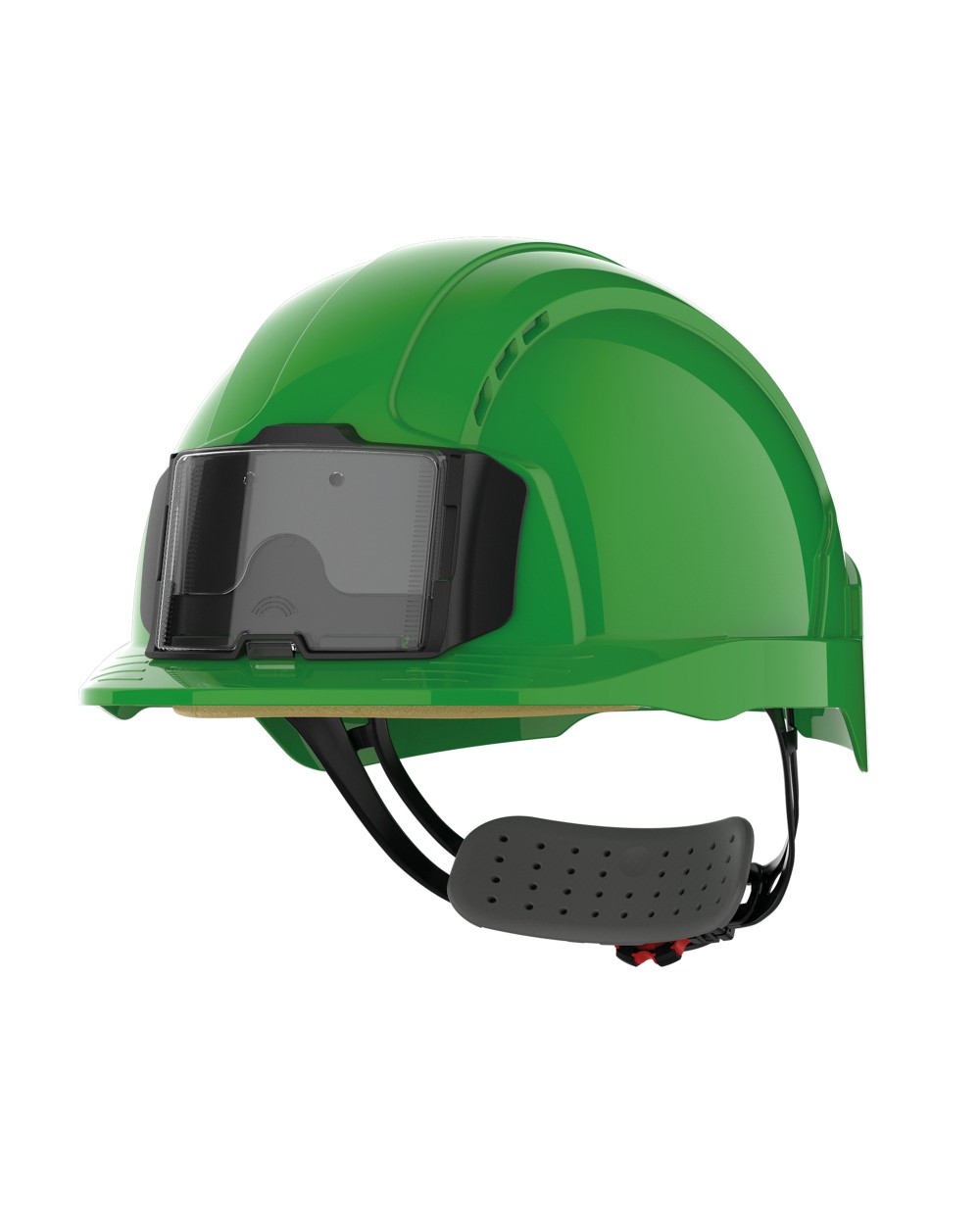 Benodigdheden JSP EVOLite® veiligheidshelm met badgehouder, geventileerd, met ratelsluiting. voor bedrukking &amp; borduring
