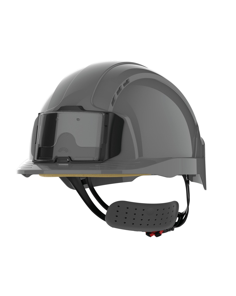 JSP EVOLite® Sicherheitshelm mit Kartenhalter, belüftet, Zahnstangenspannung Zubehör personalisierbar