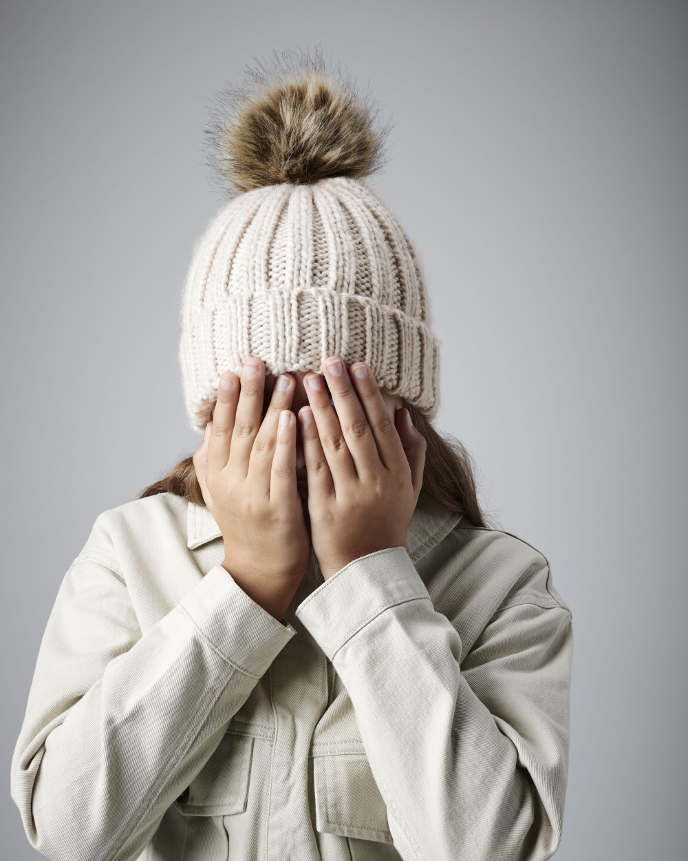 Mutsen BEECHFIELD Infant/junior fur pom pom chunky beanie voor bedrukking &amp; borduring