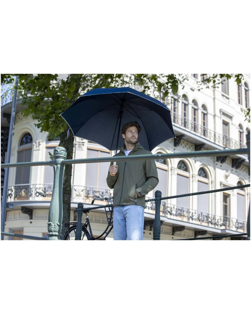 Paraplu's 4DO Norman 30” windbestendige RPET-paraplu voor bedrukking &amp; borduring
