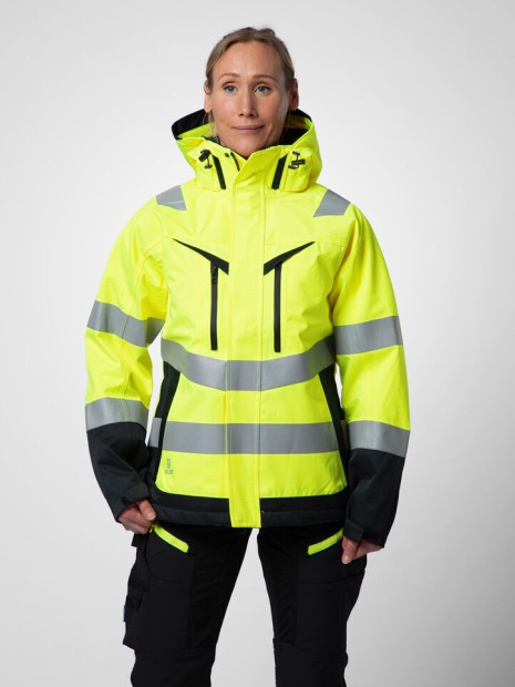 Softshells à personnaliser PROJOB 6449 PARKA SOFTSHELL POLYCOTON DOUBLEE FEMME - EN ISO 20471 CLASSE 3/2 