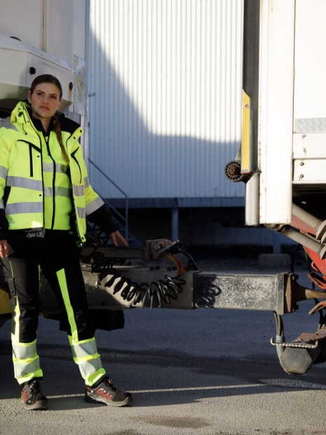 Softshells à personnaliser PROJOB 6449 PARKA SOFTSHELL POLYCOTON DOUBLEE FEMME - EN ISO 20471 CLASSE 3/2 