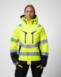 Softshells personnalisable PROJOB 6449 PARKA SOFTSHELL POLYCOTON DOUBLEE FEMME - EN ISO 20471 CLASSE 3/2