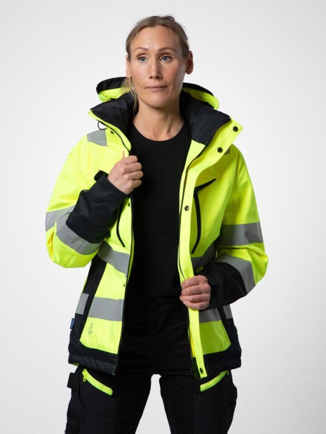 Softshells à personnaliser PROJOB 6449 PARKA SOFTSHELL POLYCOTON DOUBLEE FEMME - EN ISO 20471 CLASSE 3/2 