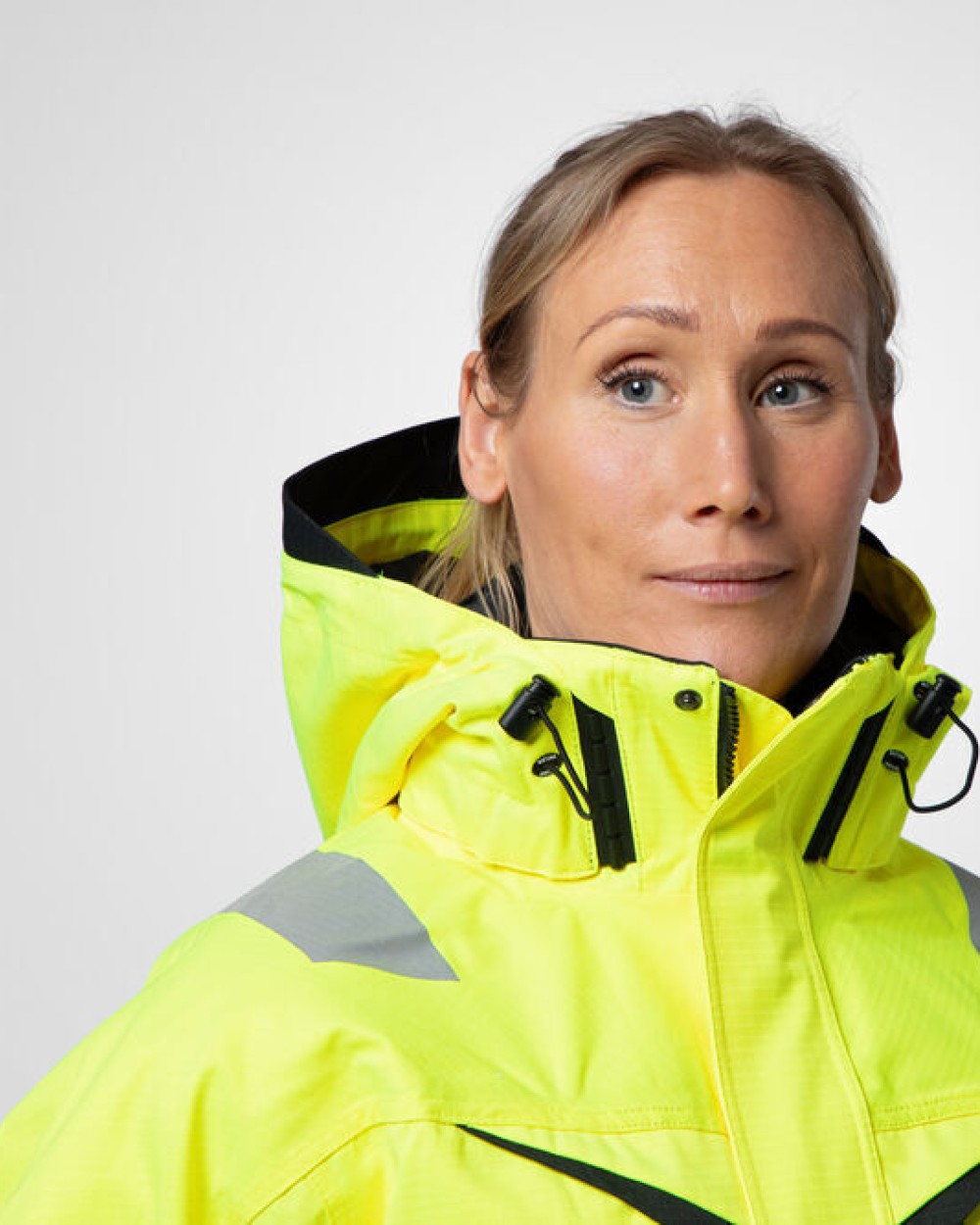 Softshells personnalisable PROJOB 6449 PARKA SOFTSHELL POLYCOTON DOUBLEE FEMME - EN ISO 20471 CLASSE 3/2