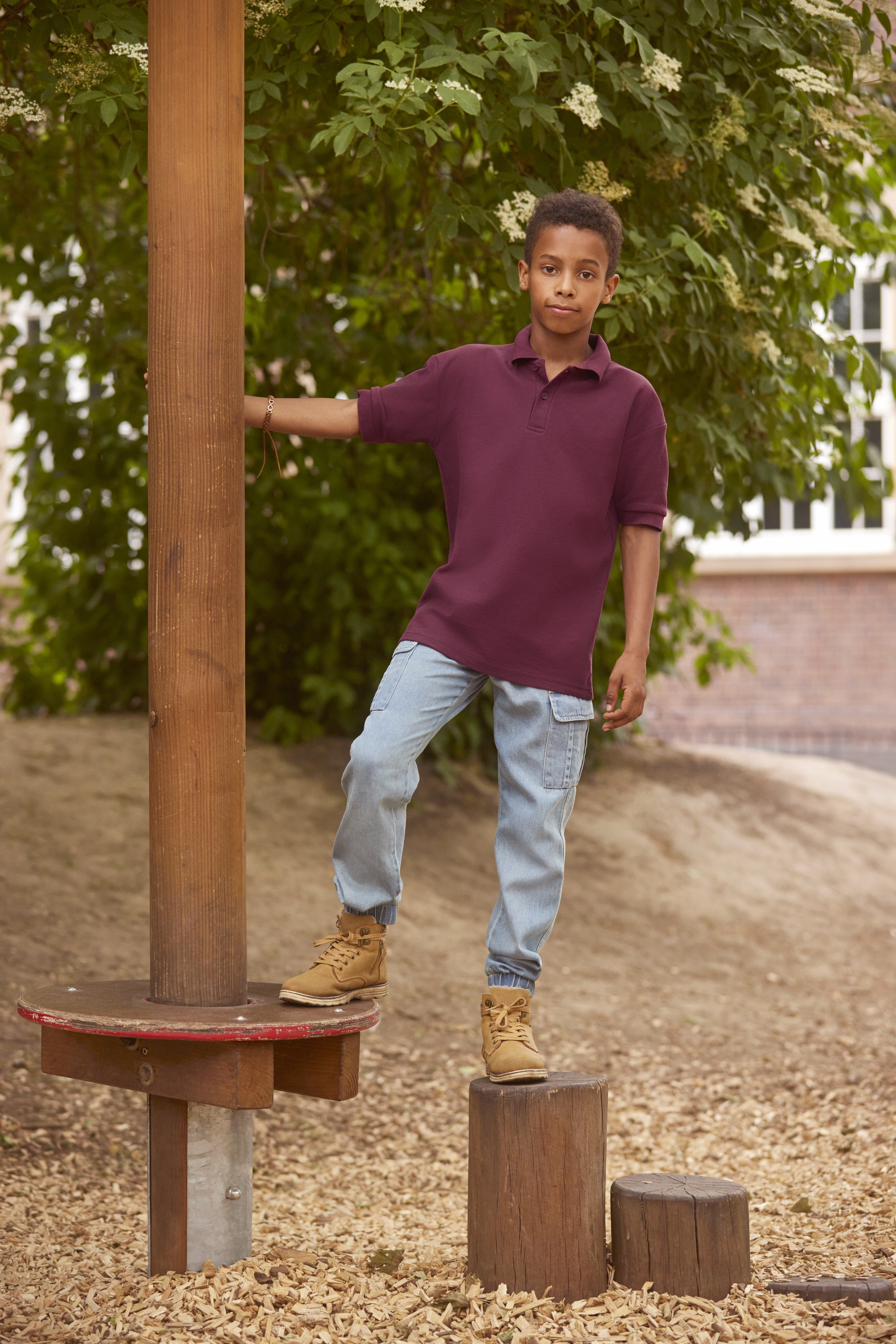 Polos personnalisable RUSSELL 539B - Polo piqué 65/35 Kid