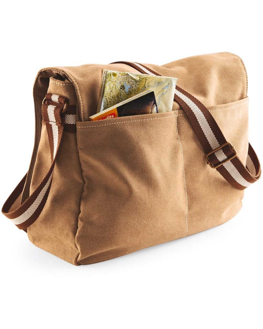 Tassen & Zakken QUADRA Vintage canvas schoudertas voor bedrukking &amp; borduring