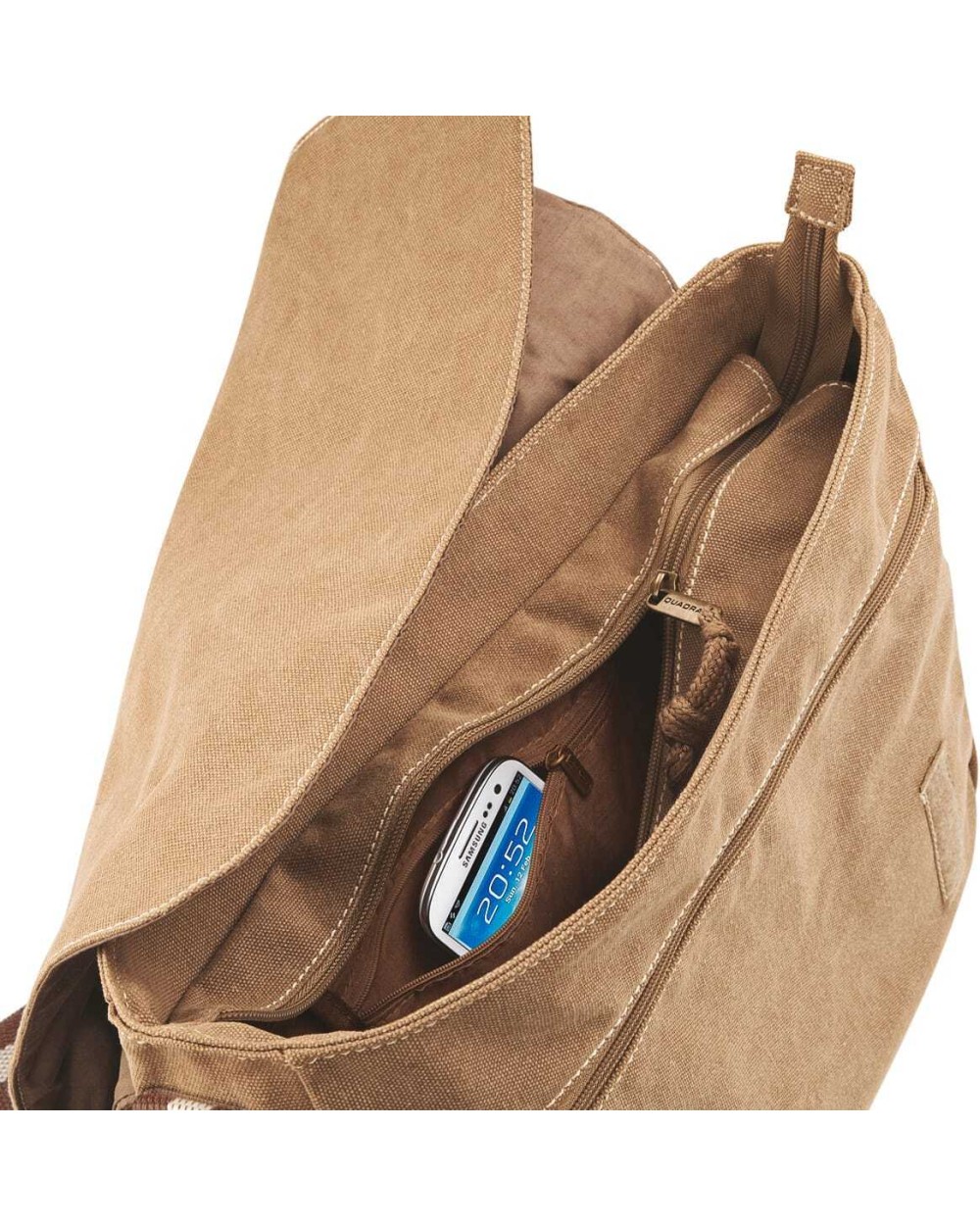 Tassen & Zakken QUADRA Vintage canvas schoudertas voor bedrukking &amp; borduring
