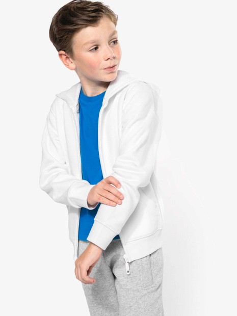 Sweat-shirts à personnaliser KARIBAN Sweat-shirt capuche zippé enfant 