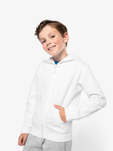 Sweat-shirts à personnaliser KARIBAN Sweat-shirt capuche zippé enfant 