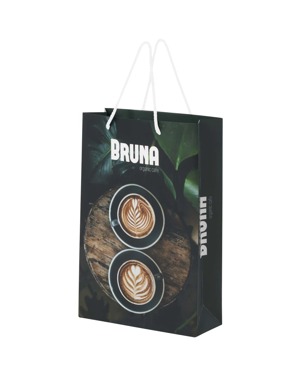 4DO Handgefertigte 170 g/m² Integra-Papiertüte mit Kunststoff Kordelgriffen – 24 × 9 × 36 cm Taschen personalisierbar