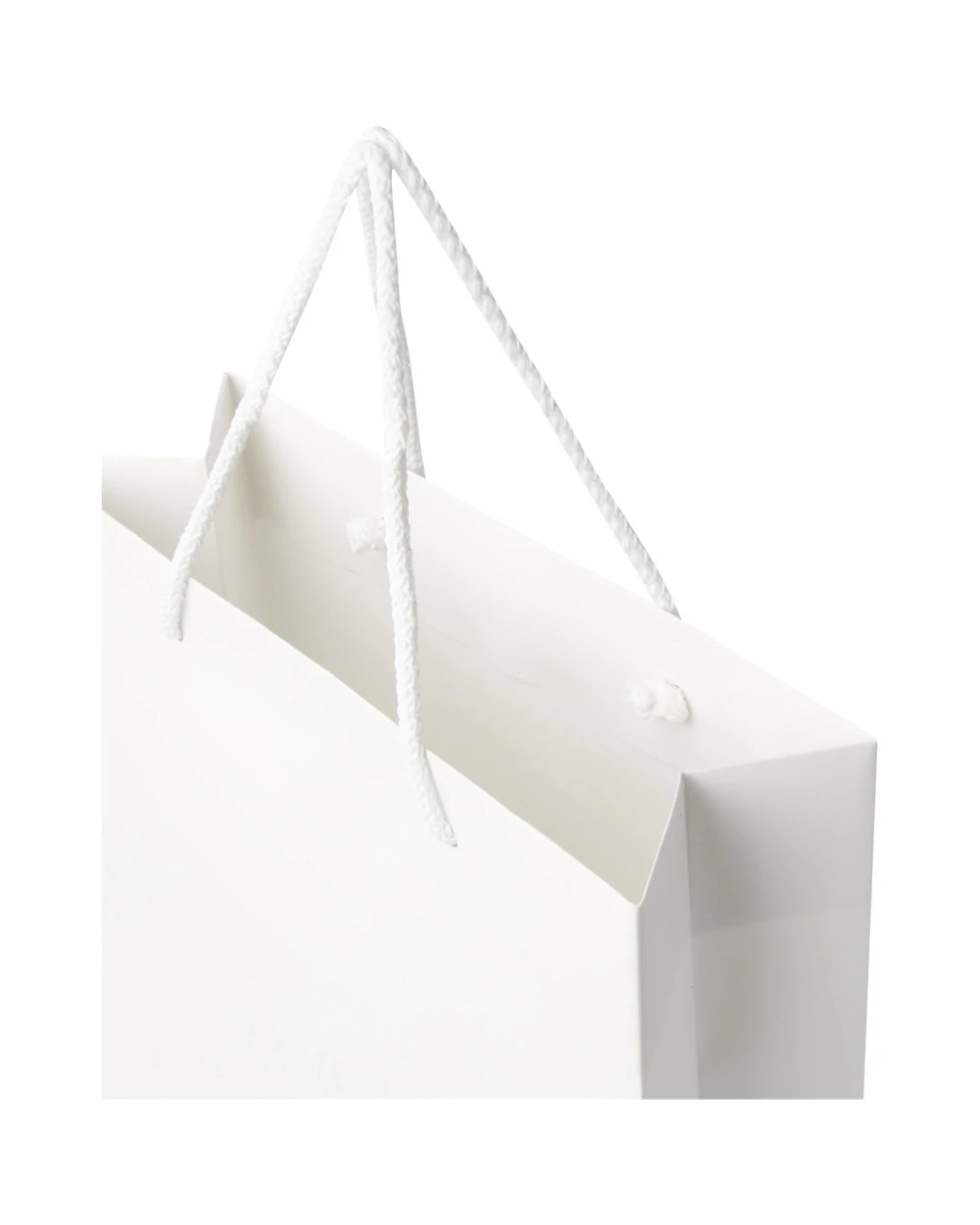 Tassen & Zakken 4DO Handgemaakte 170 g/m2 integra papieren tas met PP woven handgrepen - 24 x 9 x 36 cm voor bedrukking &amp; borduring