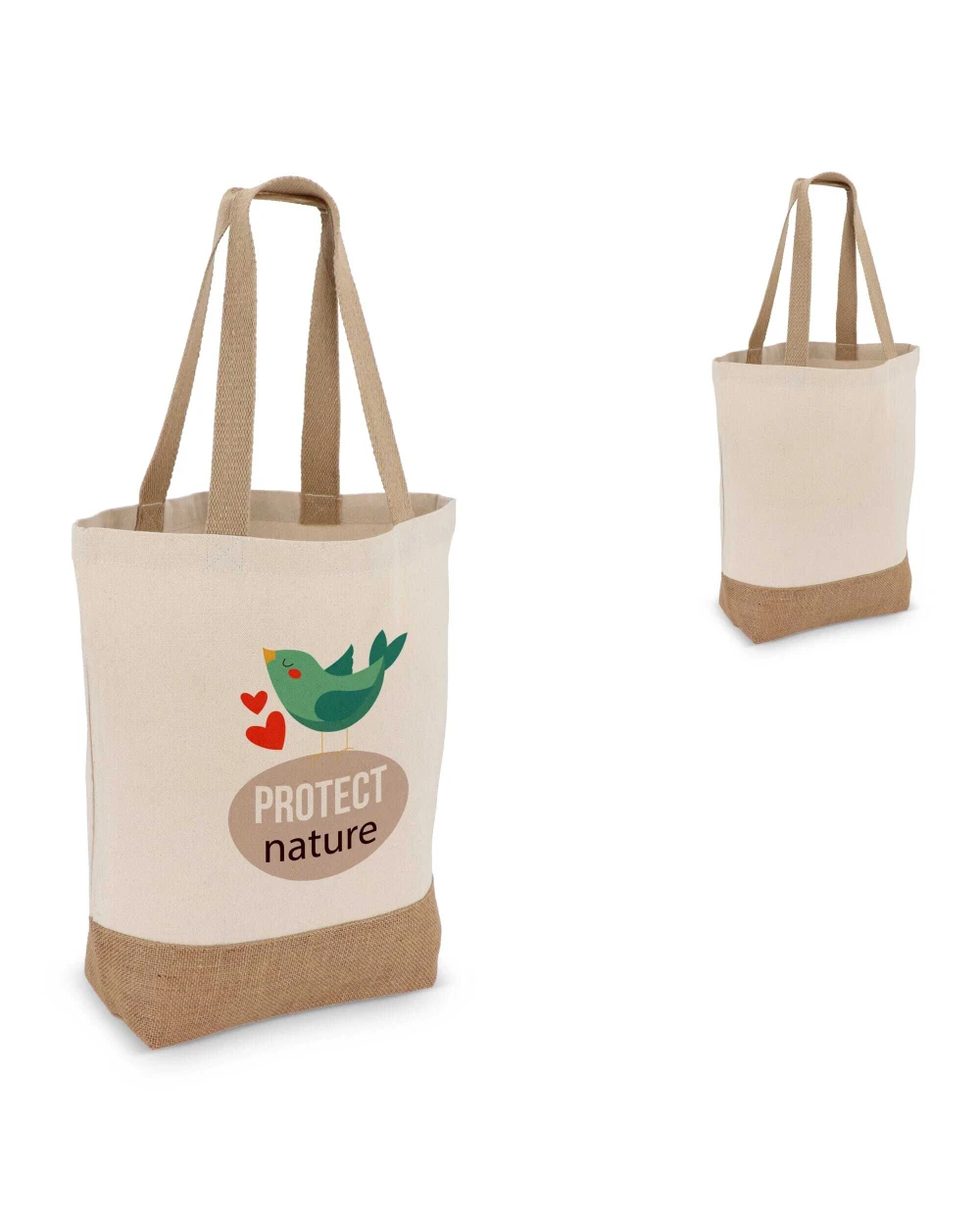 Tote bags personnalisable 4DO Coton-Jute Sac fourre-tout OEKO-TEX® 41 x 13 x 41cm 320g/m²