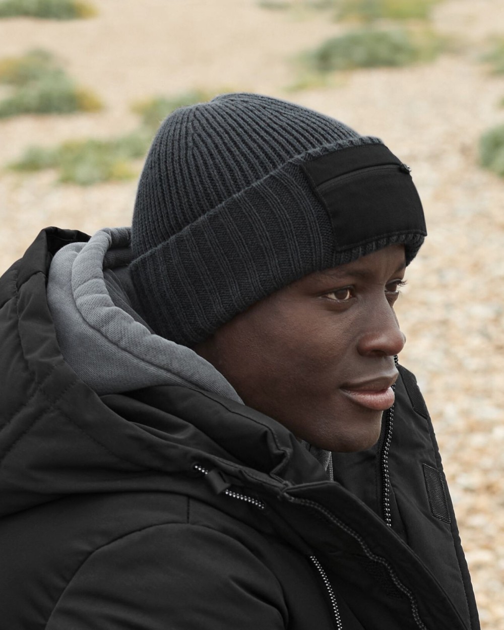 BEECHFIELD ZIP PATCH BEANIE Kappen personalisierbar