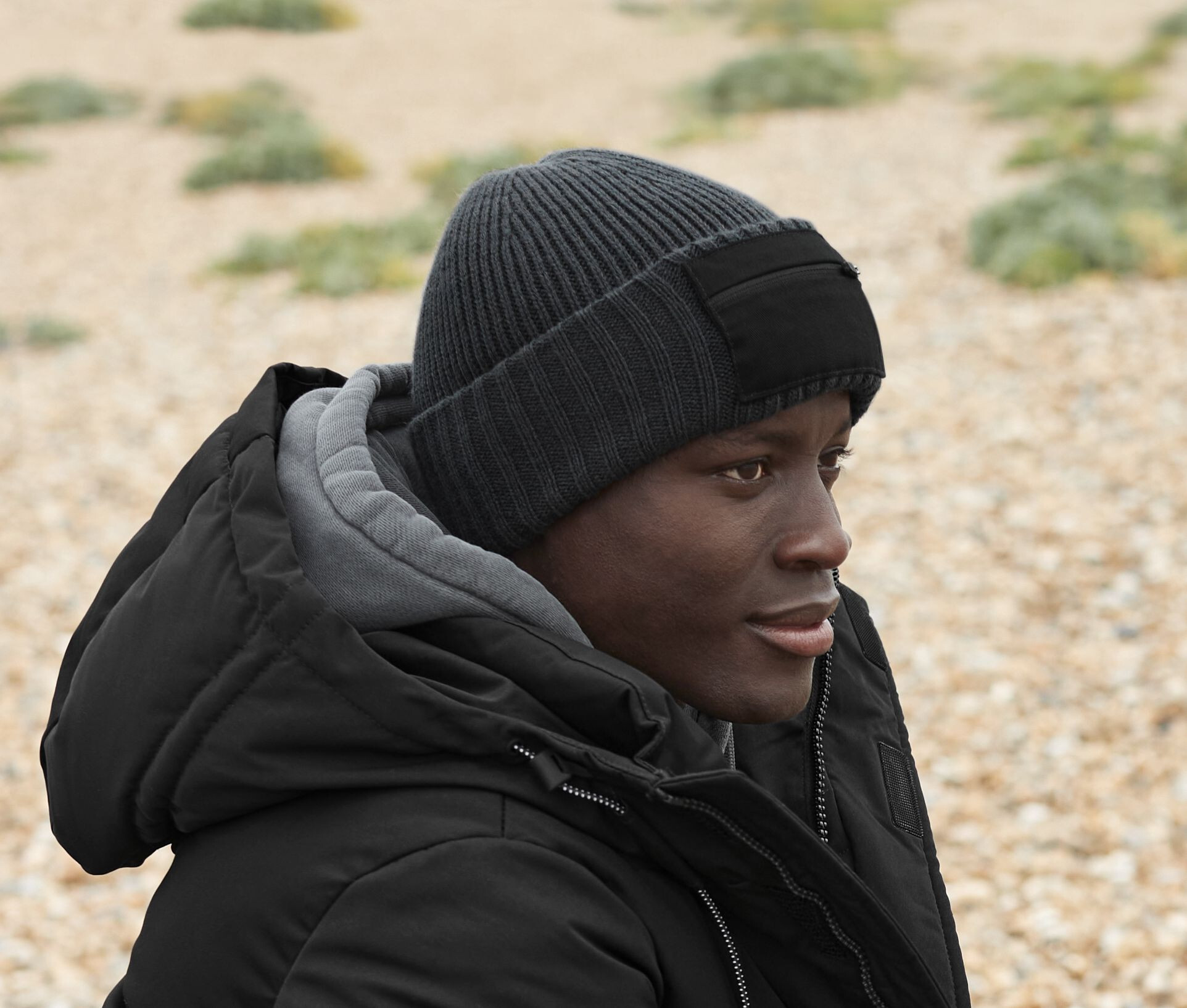 Casquettes personnalisable BEECHFIELD ZIP PATCH BEANIE