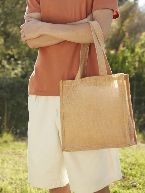 Tote bags à personnaliser WESTFORDMILL JUTE COMPACT TOTE 
