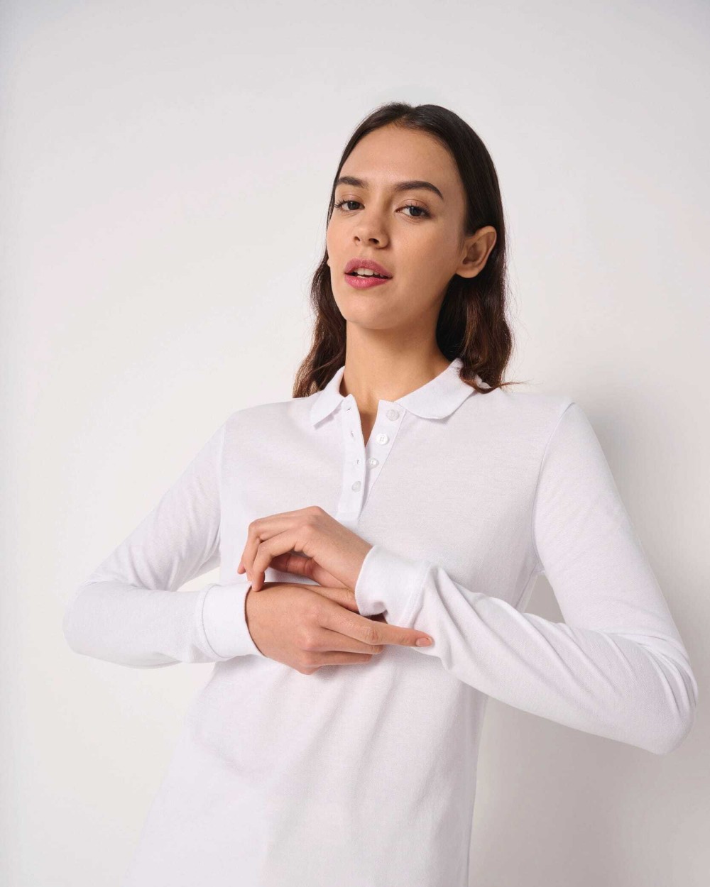 Polos personnalisable IDEAL BASIC BRAND Polo piqué LSL femme