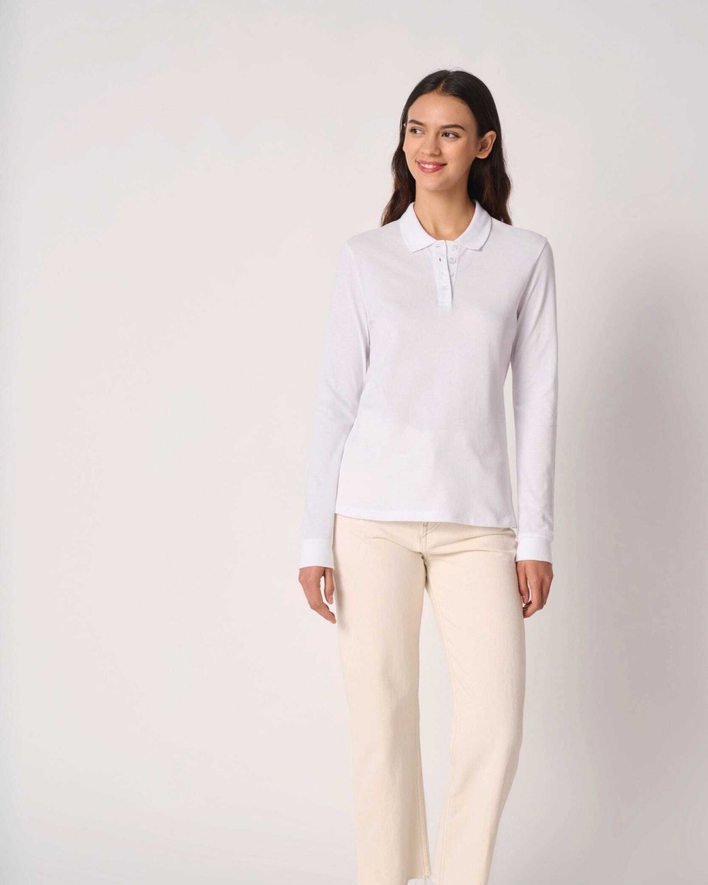 Polos personnalisable IDEAL BASIC BRAND Polo piqué LSL femme