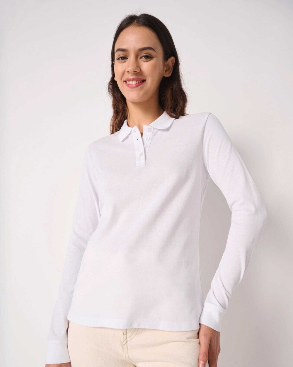 Polo's IDEAL BASIC BRAND Dames piquépolo LSL voor bedrukking &amp; borduring