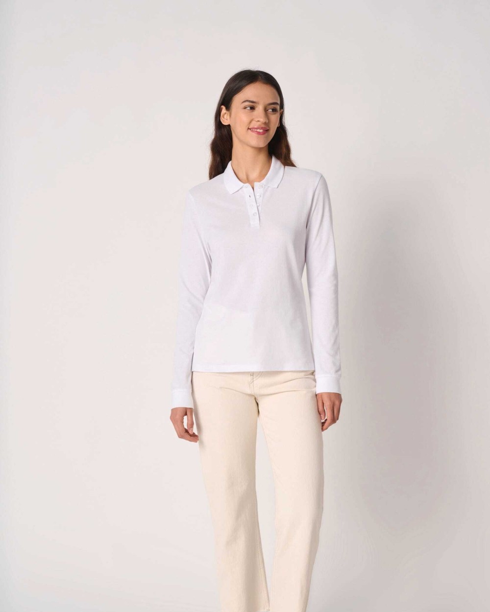 Polos personnalisable IDEAL BASIC BRAND Polo piqué LSL femme