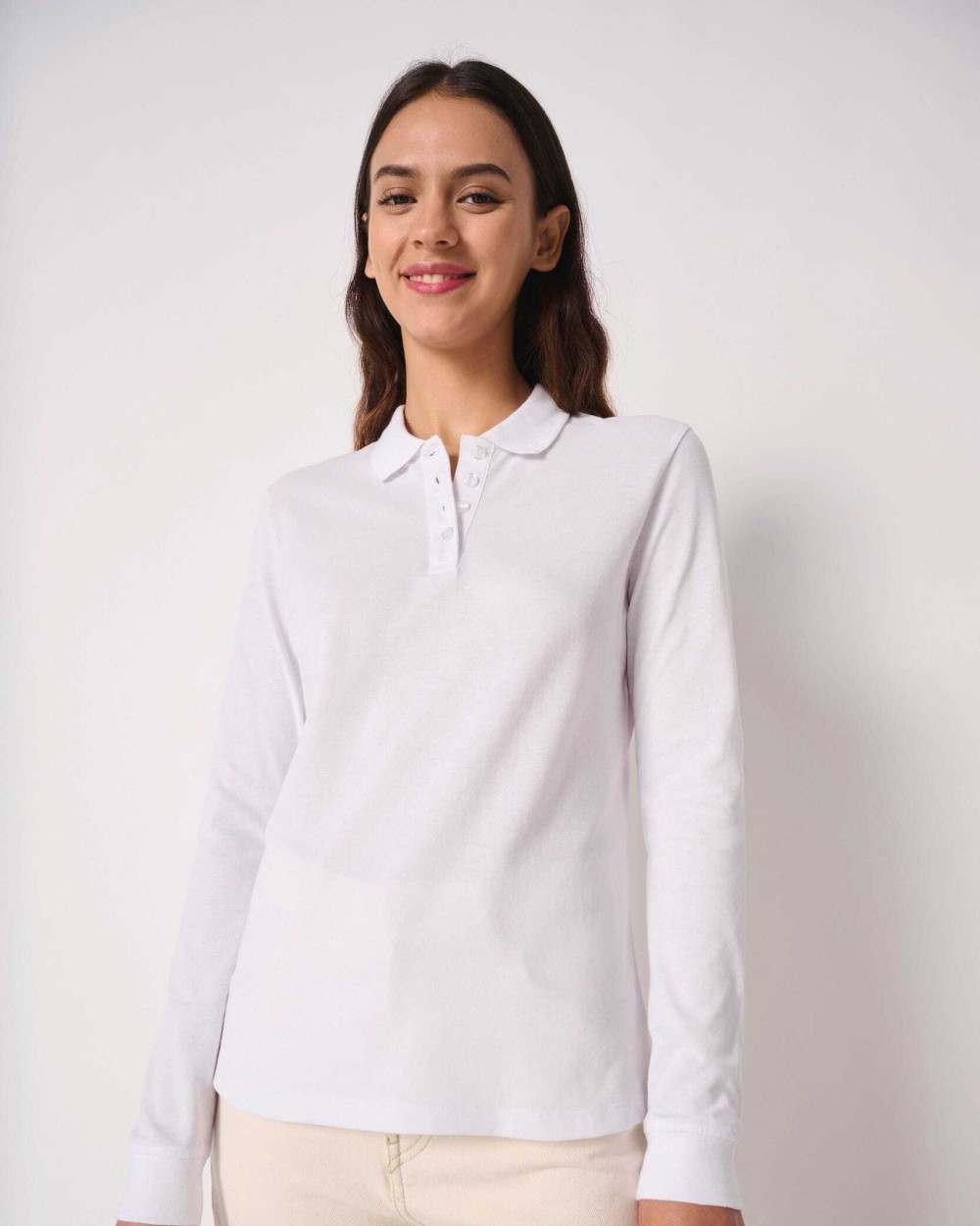 Polos personnalisable IDEAL BASIC BRAND Polo piqué LSL femme