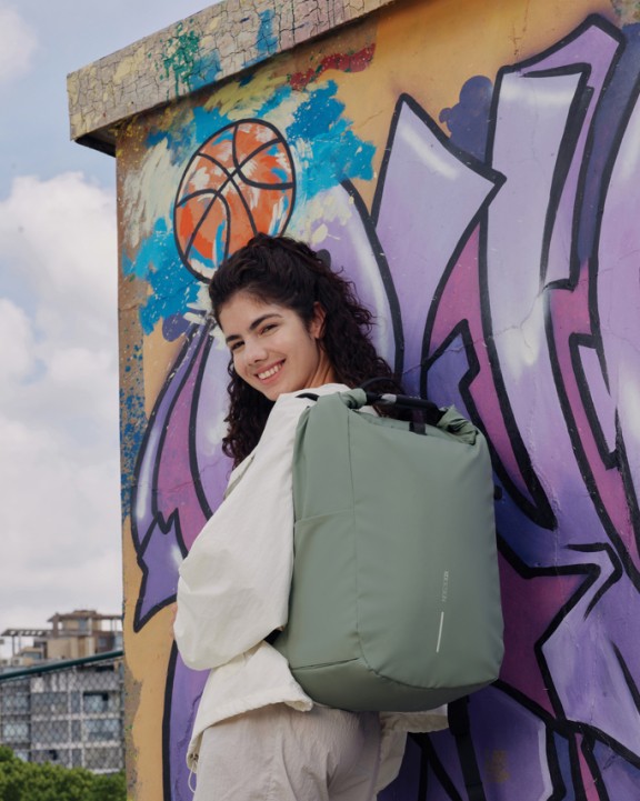 4DO Urban wasserabweisender Anti-Diebstahl Rucksack Taschen personalisierbar