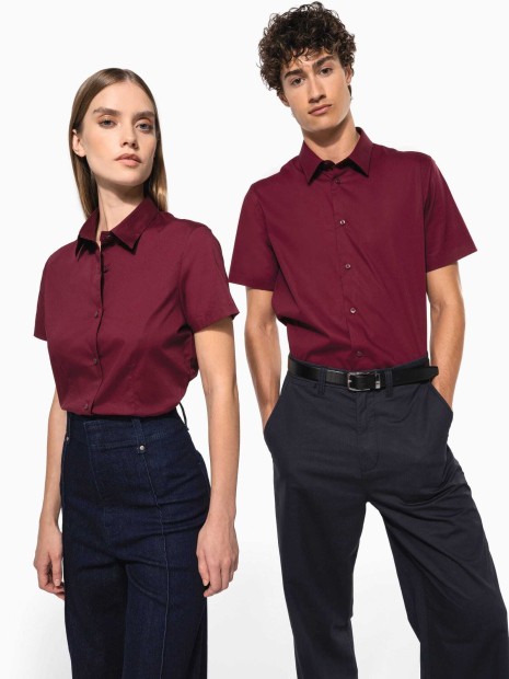 Chemises à personnaliser KARIBAN Chemise coton / élasthanne manches courtes femme 