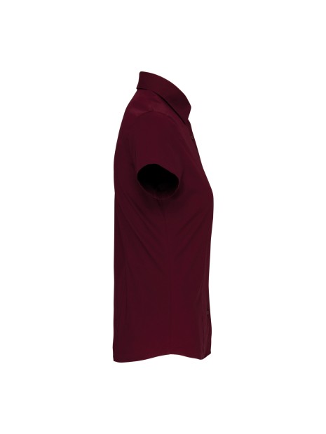 KARIBAN Chemise coton / élasthanne manches courtes femme /api/colors/3f4410b9-f80f-412a-9aa8-9260cc84003d personnalisable