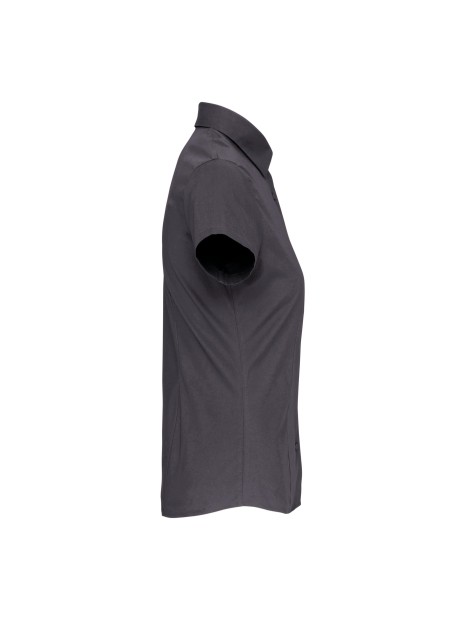 KARIBAN Chemise coton / élasthanne manches courtes femme /api/colors/a74dfbdb-7821-4e15-a7e5-fe07498d41c7 personnalisable