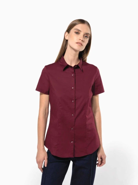 Chemises à personnaliser KARIBAN Chemise coton / élasthanne manches courtes femme 