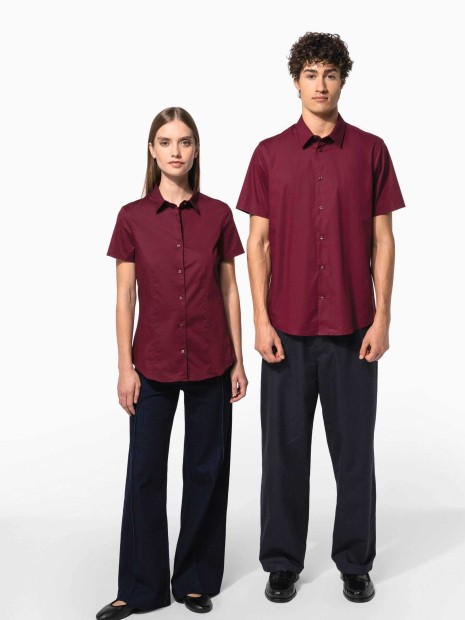 Chemises à personnaliser KARIBAN Chemise coton / élasthanne manches courtes femme 