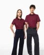 Hemden KARIBAN Dames stretch blouse korte mouwen voor bedrukking &amp; borduring