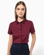 KARIBAN Damen Stretchbluse Kurzarm Hemden personalisierbar