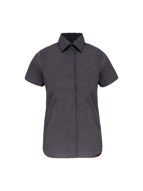 KARIBAN Chemise coton / élasthanne manches courtes femme /api/colors/a74dfbdb-7821-4e15-a7e5-fe07498d41c7 personnalisable